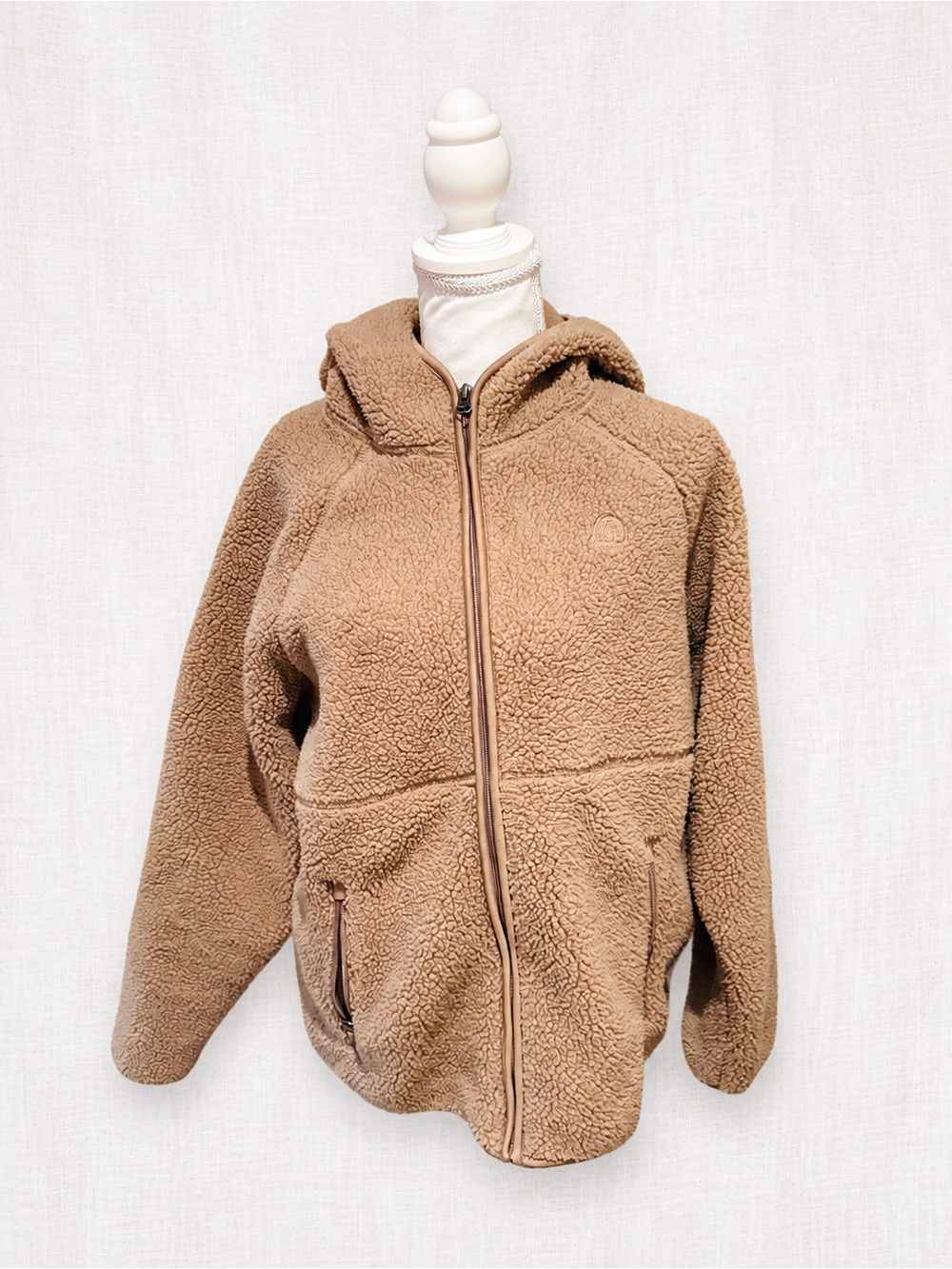 Sierra Designs Women’s Sherpa Fleece Hooded Jacket Tan M/M